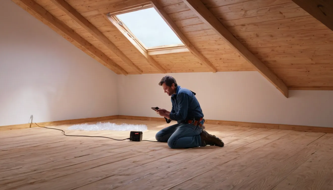 A local provider checking an attic for animal entry points in a home near Vancouver